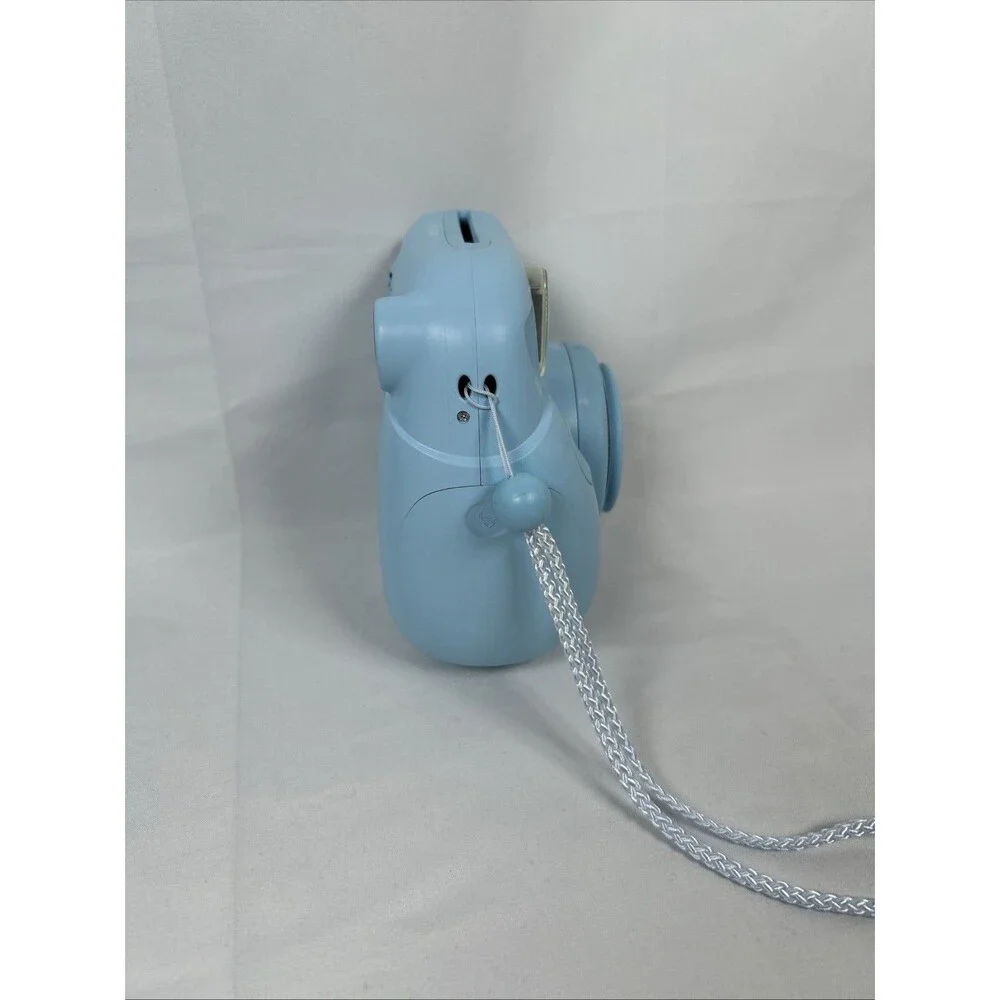 Fujifilm Instax Mini 7+ Instant Film Camera Light Blue Case Album Straps